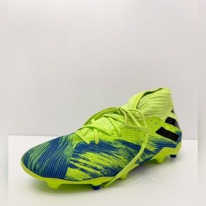Men's Adidas Nemeziz 19.3 FG Soccer Cleats Green Blue - FV3988 - 12
